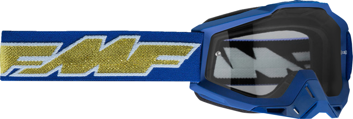 Gafas FMF PowerBomb - Cohete - Azul marino intenso - Transparente F-50036-00010 2601-3291 