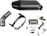 Kawasaki ZX6R 2007-2008 Exhaust Akrapovic Slip-On Muffler in Titanium and Carbon Fiber S-K6SO5-HACT