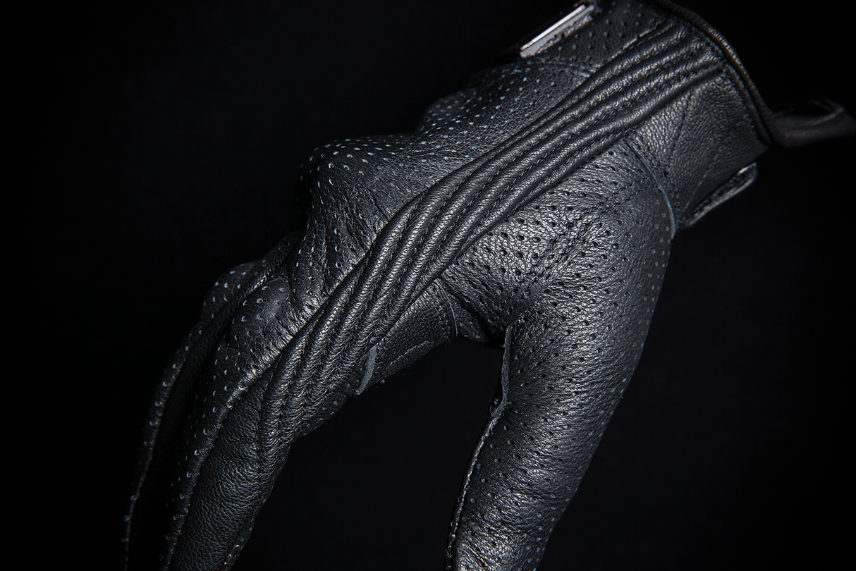 Guantes perforados ICON Pursuit Classic™ para mujer - Negro - Talla grande 3302-0802