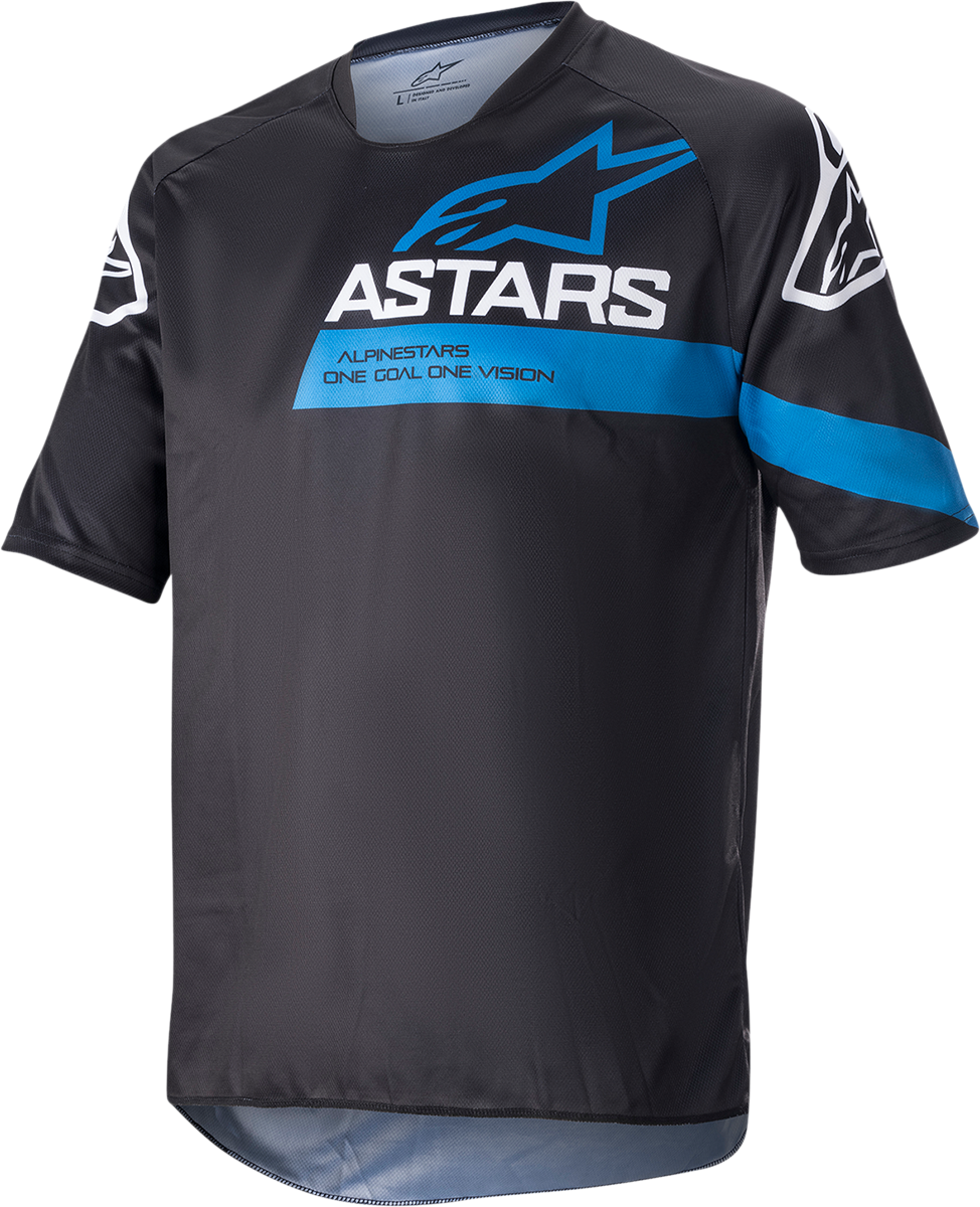 Camiseta ALPINESTARS Racer V3 - Negro/Azul Brillante - Talla Grande 1762922-1078-LG