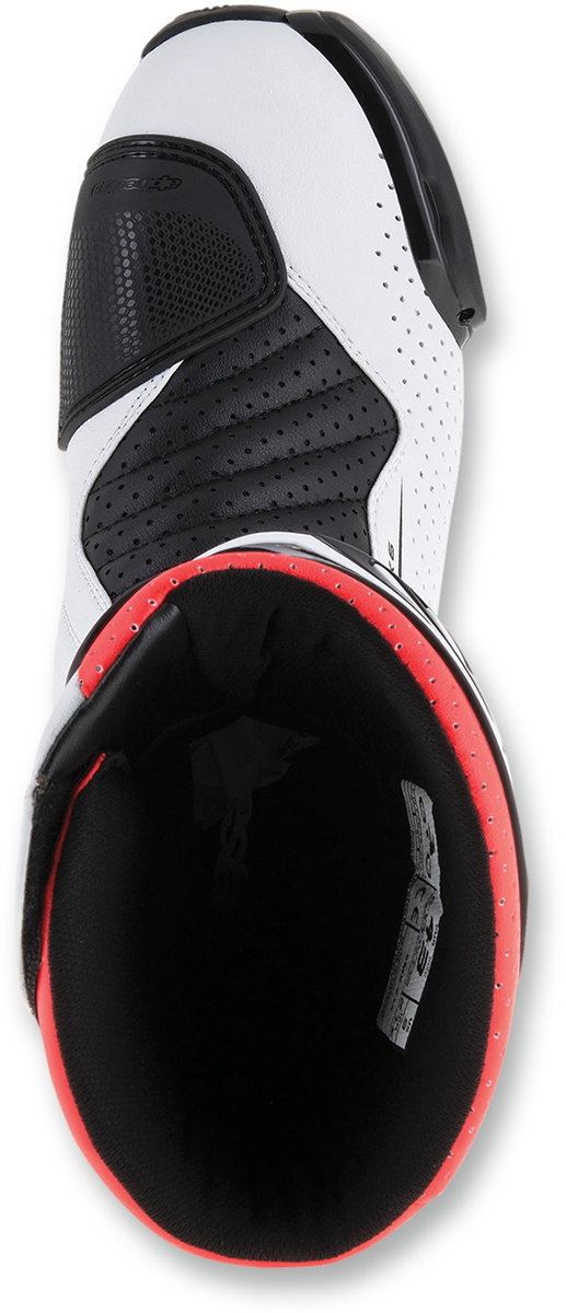 Botas ventiladas ALPINESTARS SMX-6 v2 - Negro/Blanco/Rojo Fluorescente - Talla EE. UU. 3.5 / Talla UE 36 2223017-1320-36