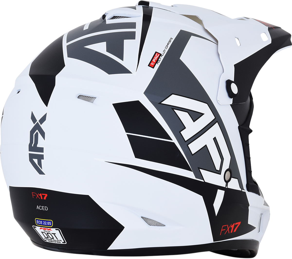 AFX FX-17 Motorcycle Helmet - Aced - Matte White/White - Medium 0110-6495