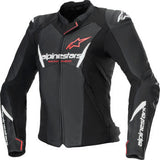 Chaqueta de cuero ALPINESTARS Stella Faster v3 - Negro/Blanco Fluo/Coral - Talla 12 de EE. UU. / 48 de UE 3113625-1781-48 