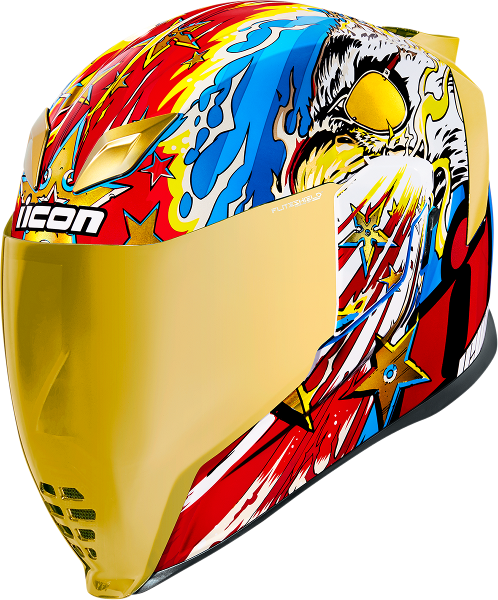ICON Airflite™ Motorcycle Helmet - Freedom Spitter - Gold
