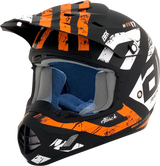 AFX FX-17 Motorcycle Helmet - Attack - Matte Black/Orange - Large 0110-7157