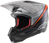 Casco de motocicleta ALPINESTARS SM5 - Rayón - Negro/Blanco/Naranja - Mediano 8304121-1242-MD