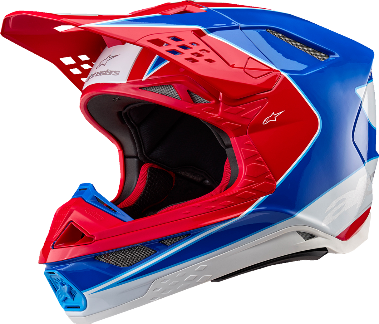 Casco de motocicleta ALPINESTARS Supertech M10 - Aeon - MIPS® - Rojo brillante/Azul - 2L 8301923-3017-2X