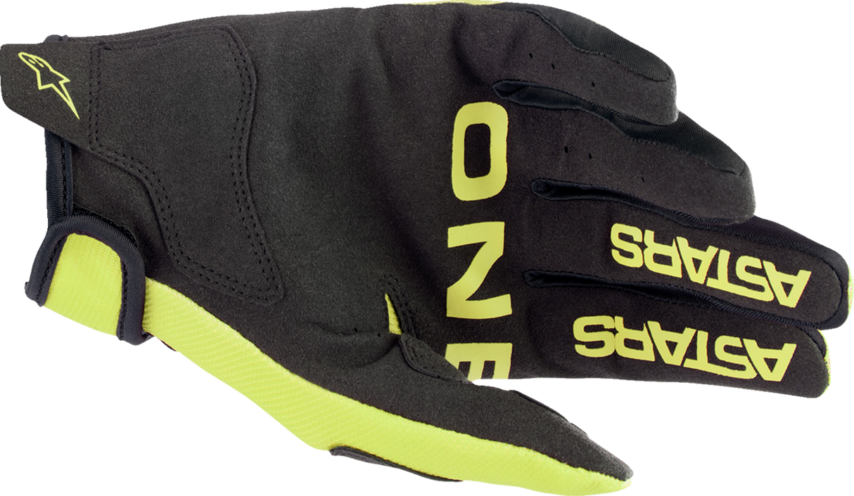 Guantes ALPINESTARS Radar para jóvenes - Amarillo flúor/Negro - Medianos 3541823-551-M