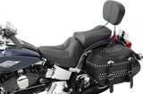 Almohadilla para pasajero SADDLEMEN Dominator - Alcance estándar - Negra con costuras grises 806-23-0162