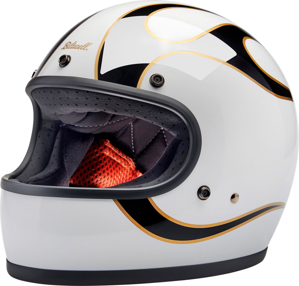Casco BILTWELL Gringo - Llamas - Blanco/Negro - Pequeño 1002-561-502 