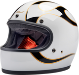 Casco BILTWELL Gringo - Llamas - Blanco/Negro - Pequeño 1002-561-502 