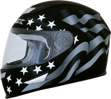 Casco de motocicleta AFX FX-99 - Bandera - Sigiloso - Mediano 0101-11357 