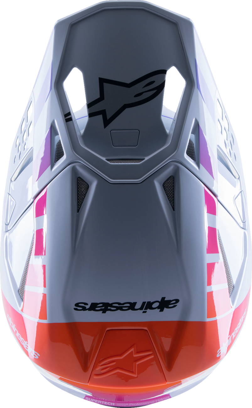 Casco de motocicleta ALPINESTARS Supertech M10 - Daytona - MIPS® - Gris neblina/Naranja fluorescente/Rodamina - XL 8302423-9243-XL