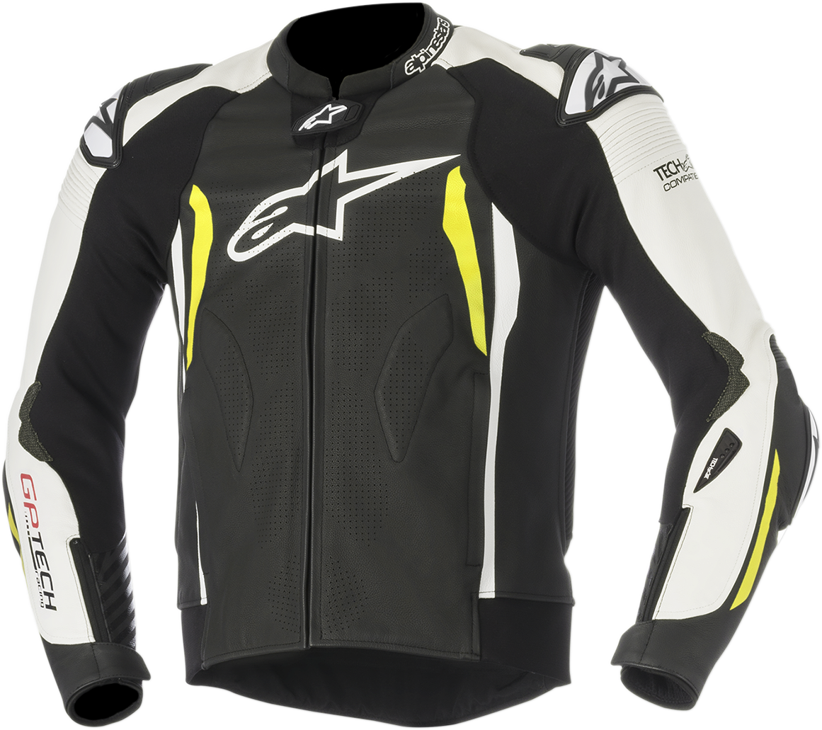 Chaqueta ALPINESTARS GP Tech v2 - Negro/Blanco/Amarillo - Talla 42 EE. UU. / 52 UE 3108517-125-52