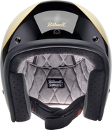 Casco BILTWELL Bonanza - Blanco vintage brillante/Negro festoneado - Mediano 1001-559-203 