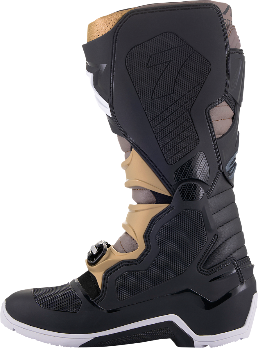 Botas ALPINESTARS Tech 7 Enduro Drystar® - Negro/Gris/Dorado - Talla 12 de EE. UU. 2012620-1959-12