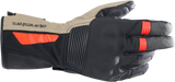 Guantes ALPINESTARS Denali Aerogel Drystar® - Negro/Caqui oscuro/Rojo fluorescente - Mediano 3526922-1853-M