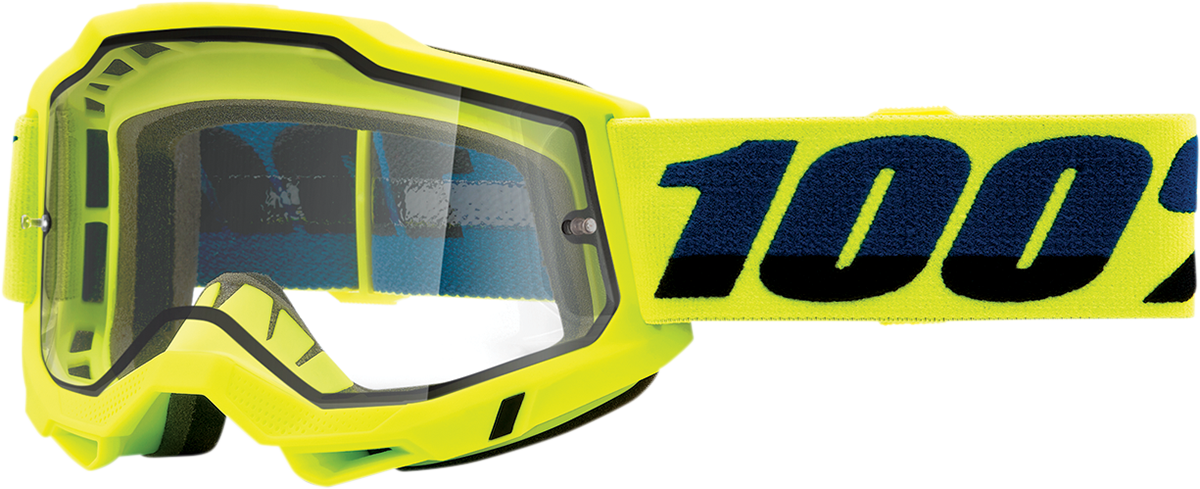 100 goggle accuri 100% #50015-00003 - Accuri 2 Enduro Goggle - Dual Pane - Fluo Yellow