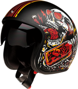 Casco de motocicleta Saturn Z1R - Devil Made Me - Negro/Rojo - Grande 0104-2819