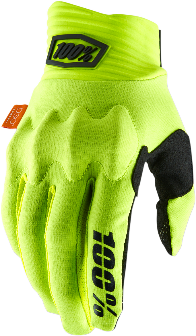 Guantes 100% Cognito - Amarillo Fluo/Negro - Talla Grande 10014-00017