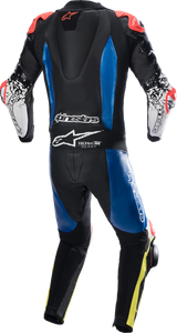 Traje técnico ALPINESTARS GP v4 - Negro/Azul/Amarillo fluorescente - Talla 44 EE. UU. / 54 UE 3156822-1075-54