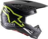 Casco de motocicleta ALPINESTARS SM5 - Compass - Negro mate/Amarillo fluorescente - Grande 8303321-1559-LG