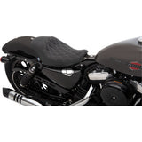 Asiento DRAG SPECIALTIES - 3/4 Solo - Doble Diamante - Negro con Costuras Plateadas - '04-'22 XL SIN PARACHOQUES DE GOMA 0804-0745 