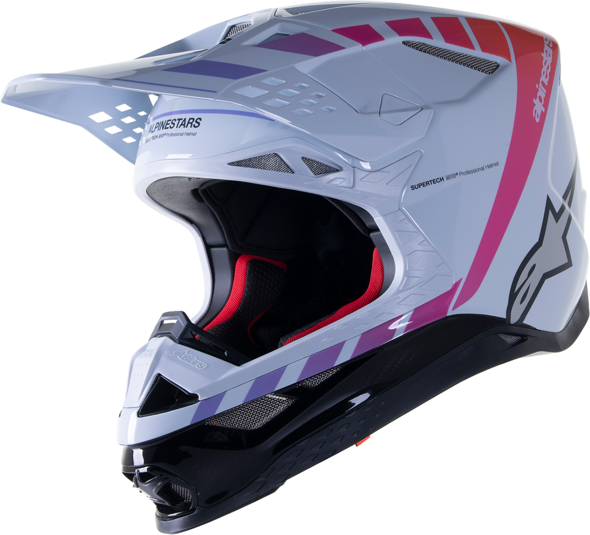Casco de motocicleta ALPINESTARS Supertech M10 - Daytona - MIPS® - Gris neblina/Naranja fluorescente/Rodamina - XL 8302423-9243-XL