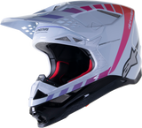 Casco de motocicleta ALPINESTARS Supertech M10 - Daytona - MIPS® - Gris neblina/Naranja fluorescente/Rodamina - XL 8302423-9243-XL