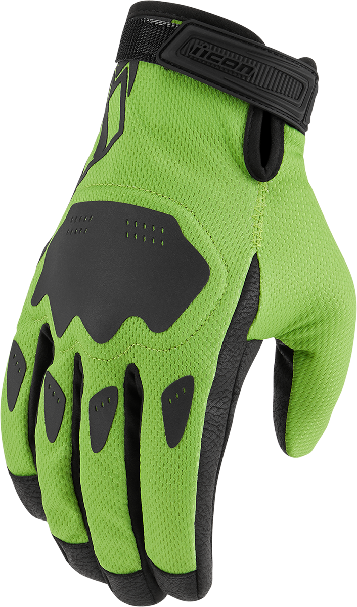 Guantes ICON Hooligan™ CE - Verde - Mediano 3301-4367