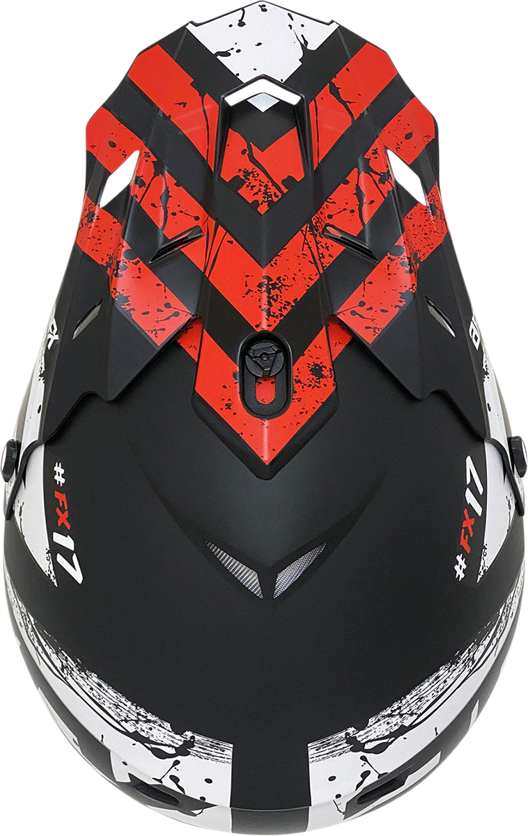 AFX FX-17 Motorcycle Helmet - Attack - Matte Black/Red - Small 0110-7149
