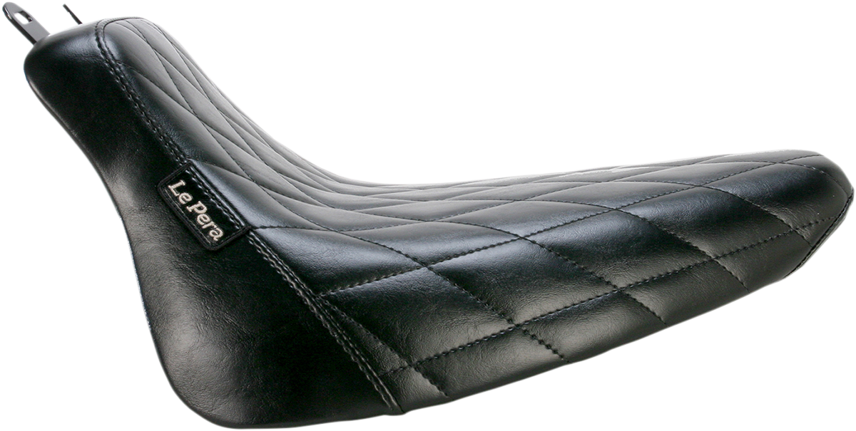 Asiento individual LE PERA Bare Bones - Costuras de diamante - Negro - FLST LXE-007DM