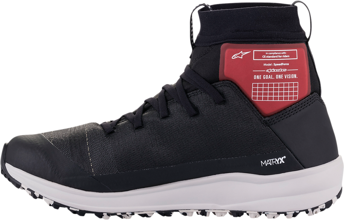 Zapatillas ALPINESTARS Speedforce - Negro/Blanco/Rojo - Talla 7.5 (EE. UU.) 2654321-123-7.5