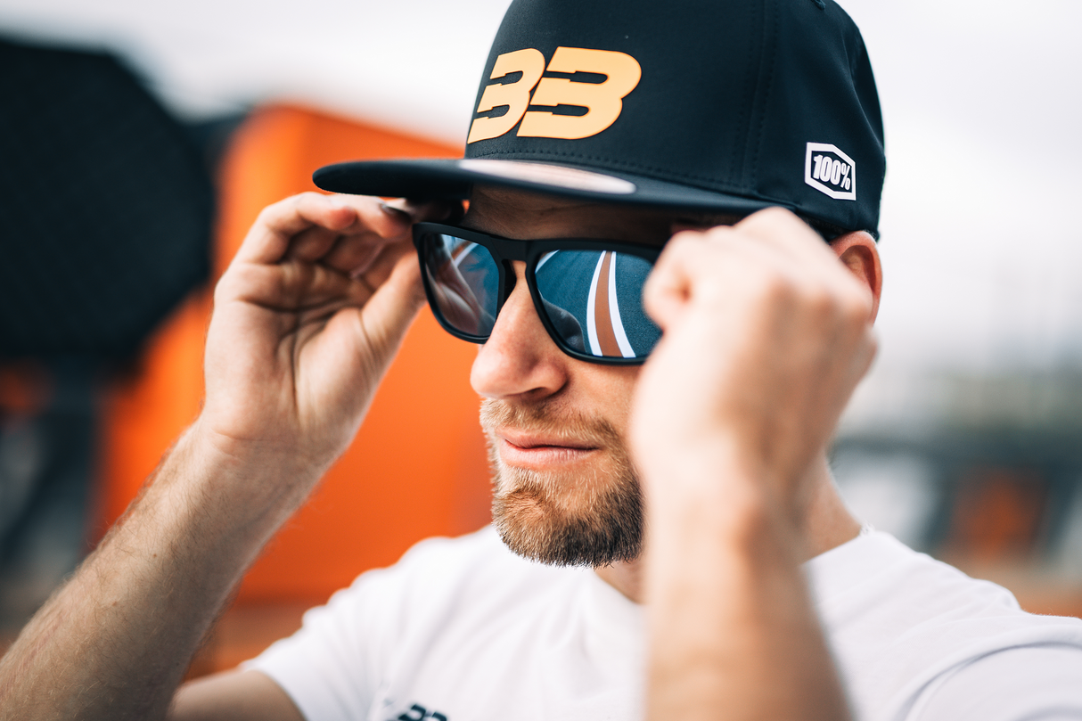 Gorra 100% BB33 - Negro/Naranja Fluo - Talla única BB-20041-485-01