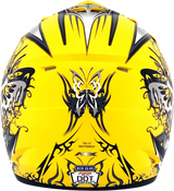 AFX FX-17 Motorcycle Helmet - Butterfly - Matte Yellow - Medium 0110-7133