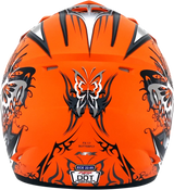 AFX FX-17 Motorcycle Helmet - Butterfly - Matte Orange - Large 0110-7114