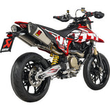 AKRAPOVIC Slip-On Line Mufflers - Titanium - Hypermotard 698 2024 -2025 S-D6SO2-HAPLT  1811-4722
