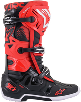 Botas ALPINESTARS Tech 10 - Negro/Rojo - Talla 11 de EE. UU. 2010020-31-11