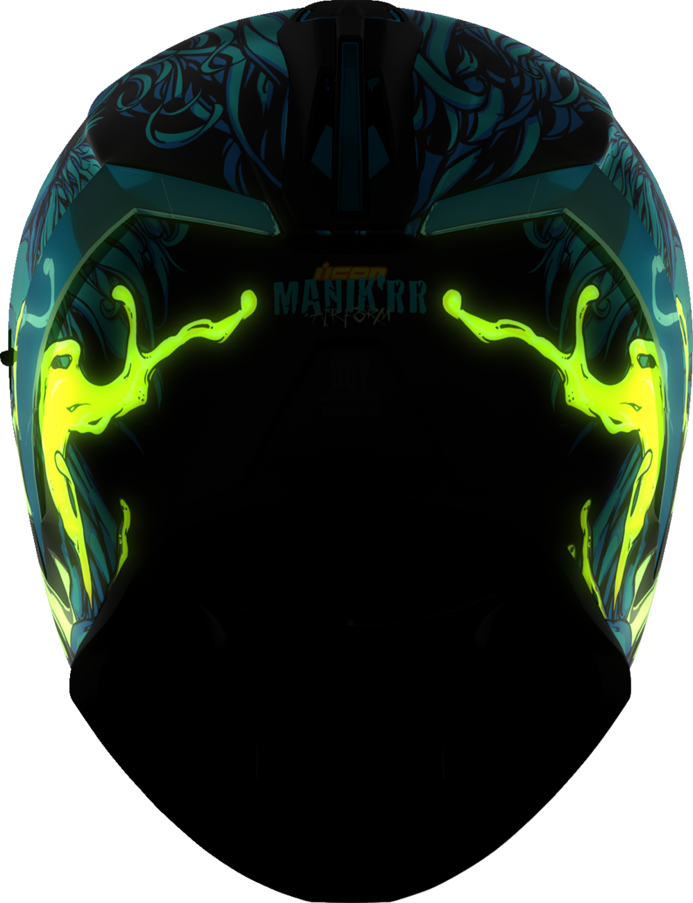 blue etched icon variant helmet ICON Airform™ Motorcycle Helmet - Manik'RR - MIPS® - Light Blue