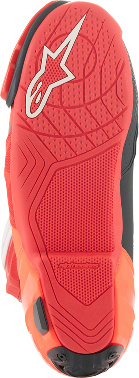 Botas ALPINESTARS Supertech R con ventilación - Rojas - Talla 12.5 EE. UU./48 UE 2220121-3029-48