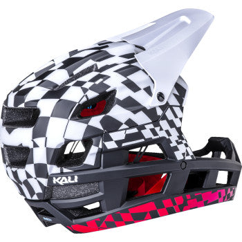 Casco de bicicleta KALI DH Invader - LTD Glitch - Negro mate/Blanco/Rojo - XS-M 0211323216 