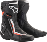 Botas ALPINESTARS SMX+ - Negro/Blanco/Rojo Fluorescente - Talla EE. UU. 9 / Talla UE 43 2221019-1231-43