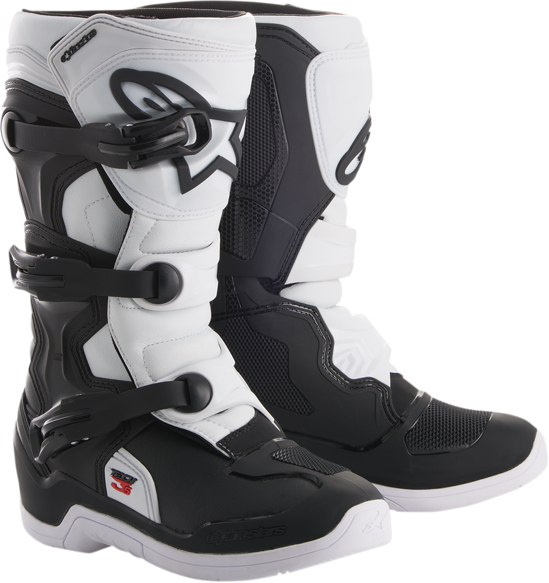 Botas ALPINESTARS Tech 3S - Negro/Blanco - Talla 4 de EE. UU. 2014018-12-4