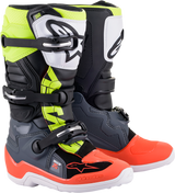 Botas ALPINESTARS Youth Tech 7S - Negro/Gris/Rojo/Blanco/Amarillo - Talla 2 de EE. UU. 2015017-9058-2