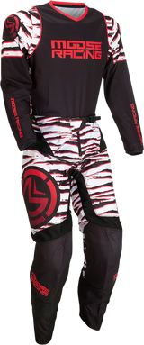 Camiseta de clasificación de MOOSE RACING - Negra/Roja - Grande 2910-6976