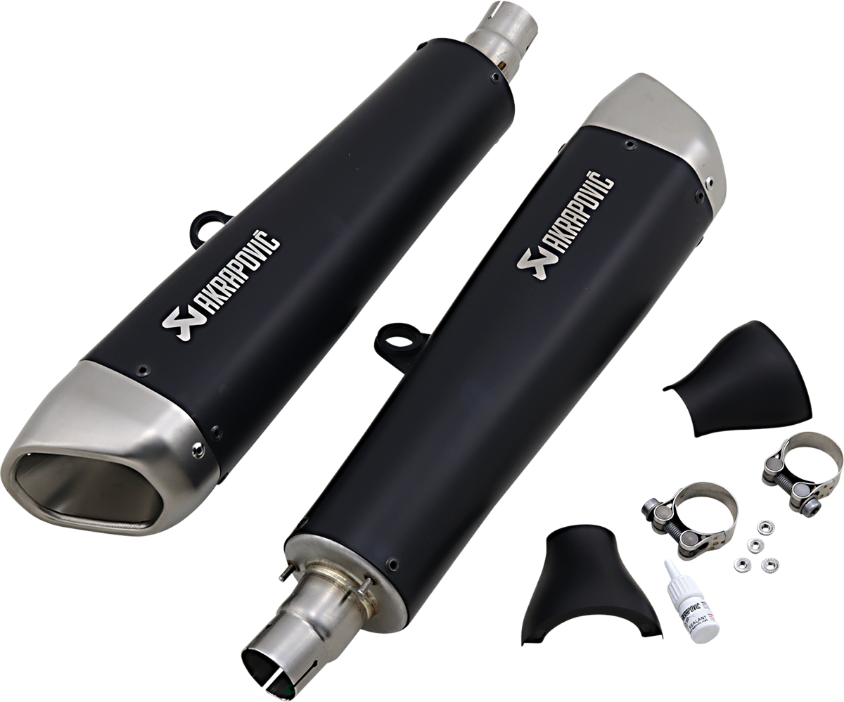Silenciadores de titanio negro AKRAPOVIC S-T12SO2-HCQTBL 1811-3942