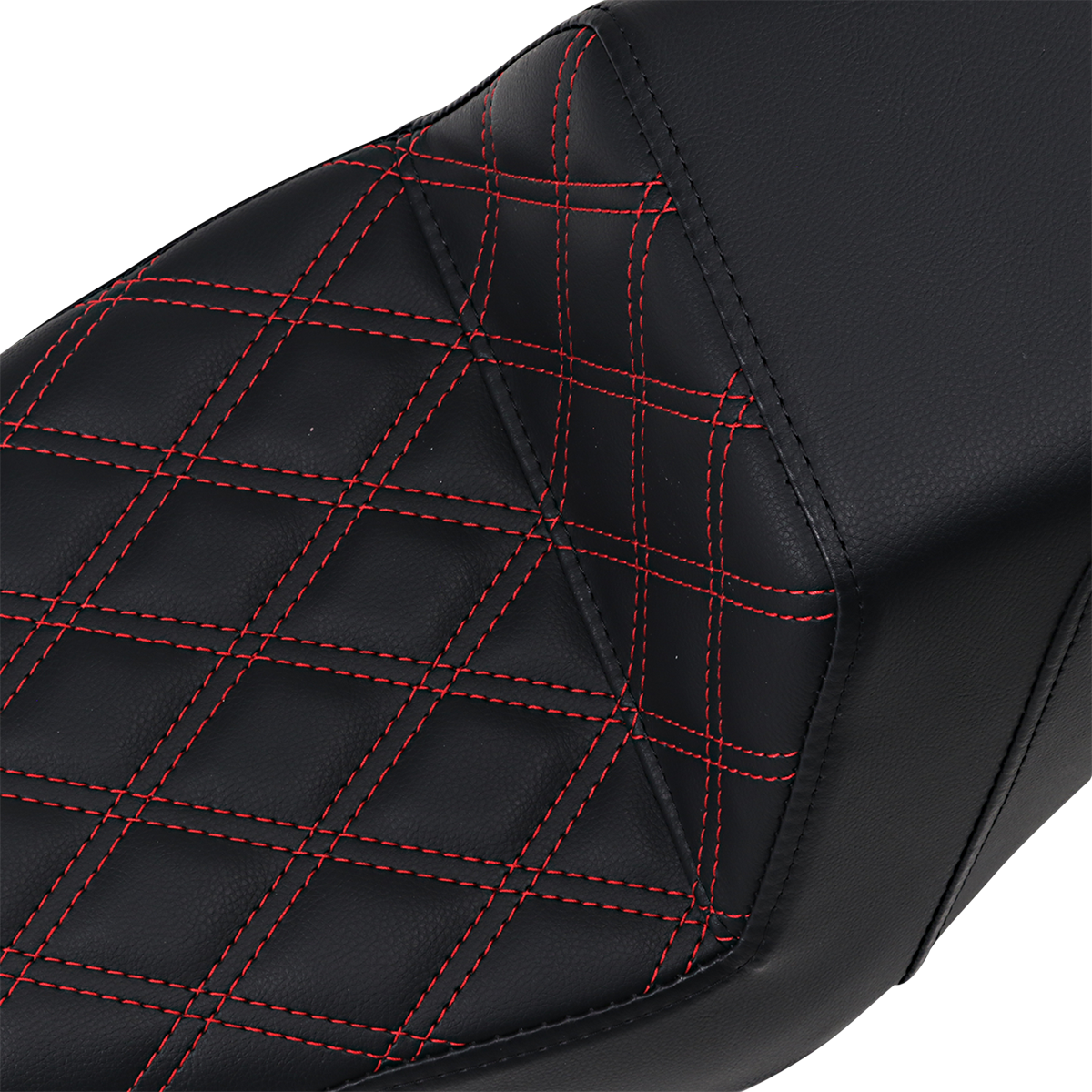 Asiento SADDLEMEN Step-Up - Costuras de celosía delanteras/Con costuras rojas - Negro - XL 807-11-172RD