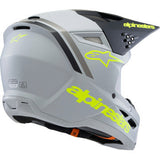 Casco de motocicleta juvenil ALPINESTARS SM3 - Radium - Gris mate/Negro/Amarillo fluorescente - Talla pequeña 8301825-9510-YS 