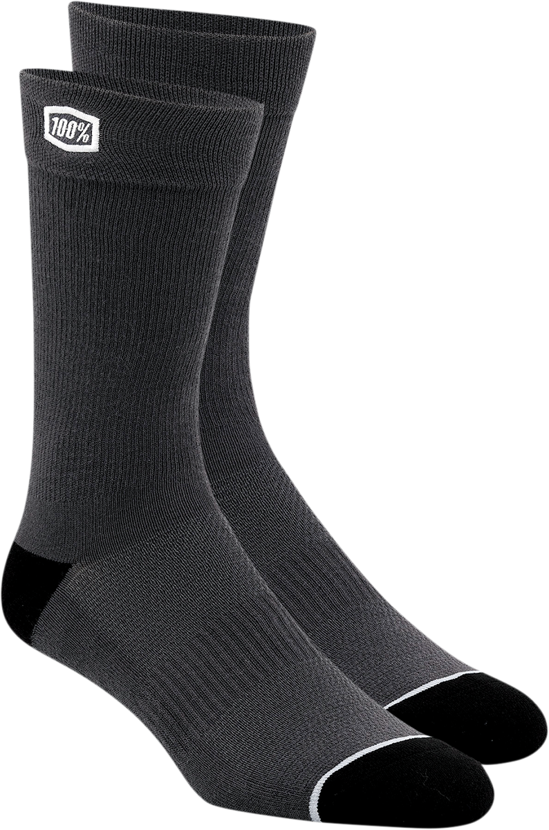 Calcetines 100% lisos - Gris - Talla pequeña/mediana 20050-00002