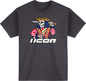 ICON Suicide King T-Shirt - Heather Charcoal - Small 3030-21944